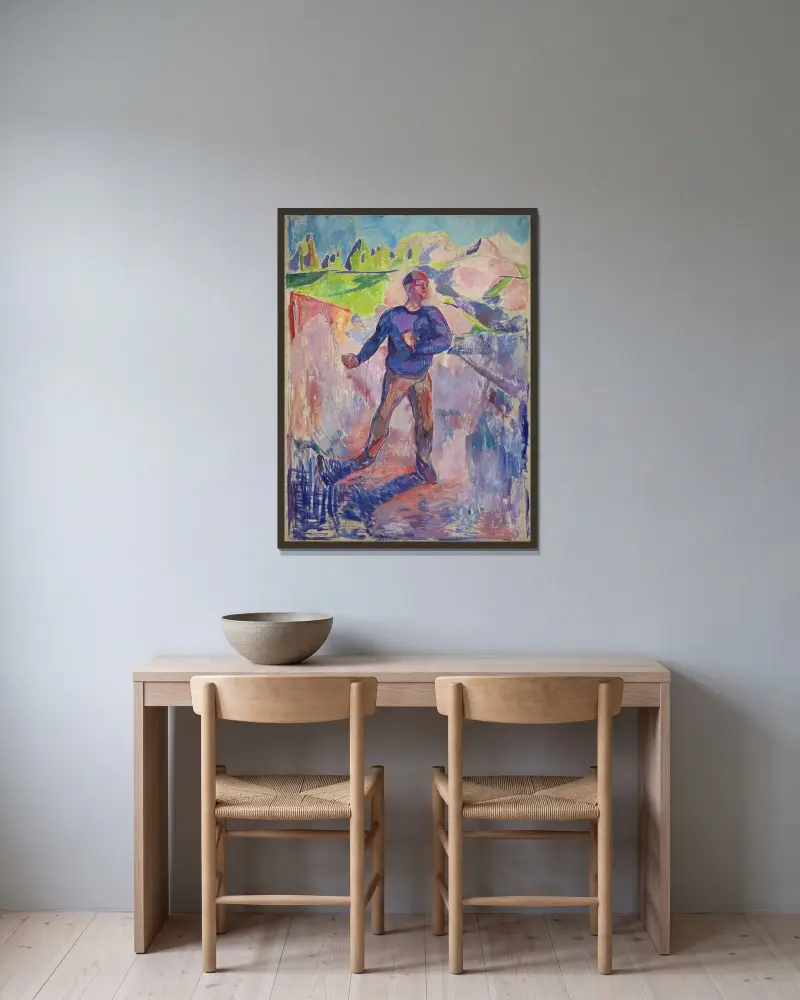 Rozsévač, 1912, Edvard Munch v rámu na stěně