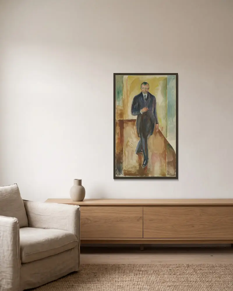 Thorvald Løchen von Edvard Munch gerahmt an einer Wand
