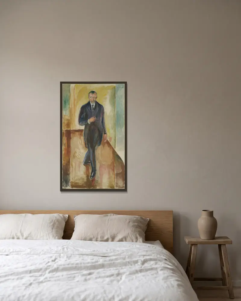 Thorvald Løchen von Edvard Munch gerahmt an einer Wand
