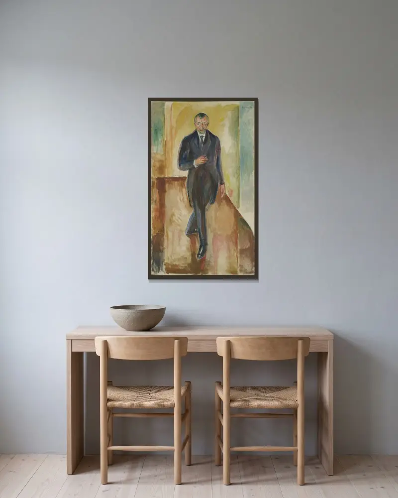 Thorvald Løchen von Edvard Munch gerahmt an einer Wand