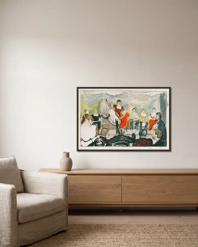 Tingletangle von Edvard Munch gerahmt an einer Wand