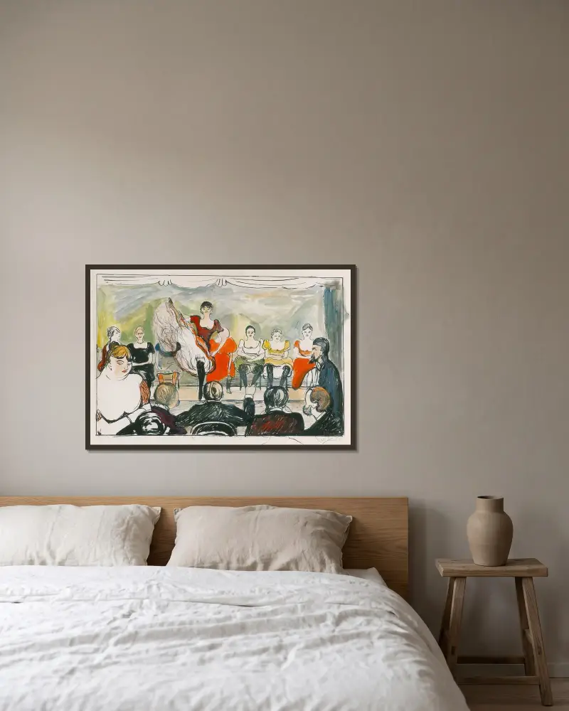 Tingletangle von Edvard Munch gerahmt an einer Wand
