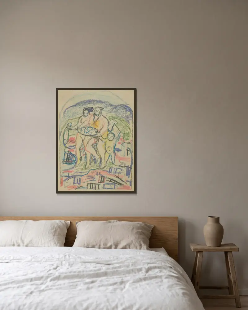 Ohne Titel 10 von Edvard Munch gerahmt an einer Wand