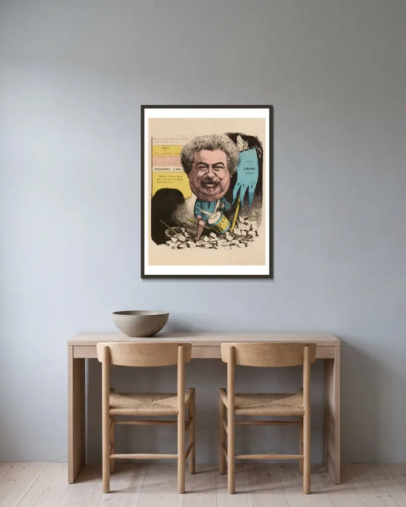 Alexandre Dumas, Edward Ancourt v rámu na stěně