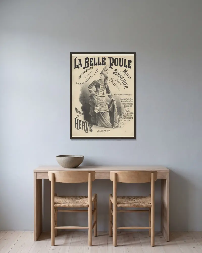 La Belle poule von Edward Ancourt gerahmt an einer Wand