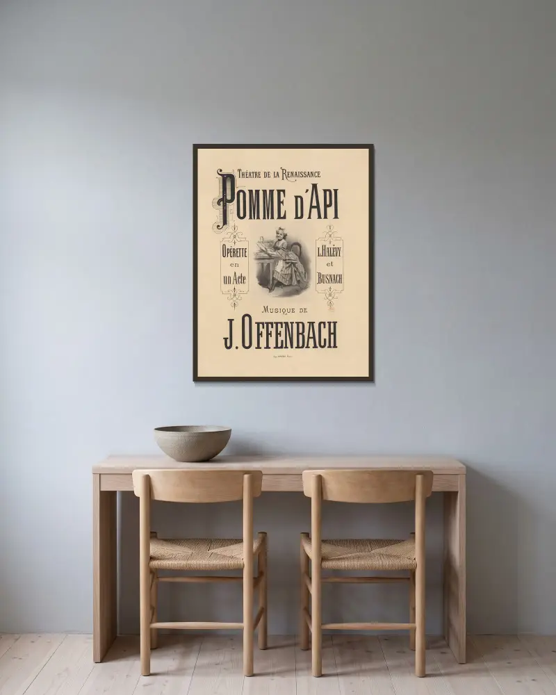 Théâtre de la Renaissance. Pomme d’api, Edward Ancourt w ramie na ścianie