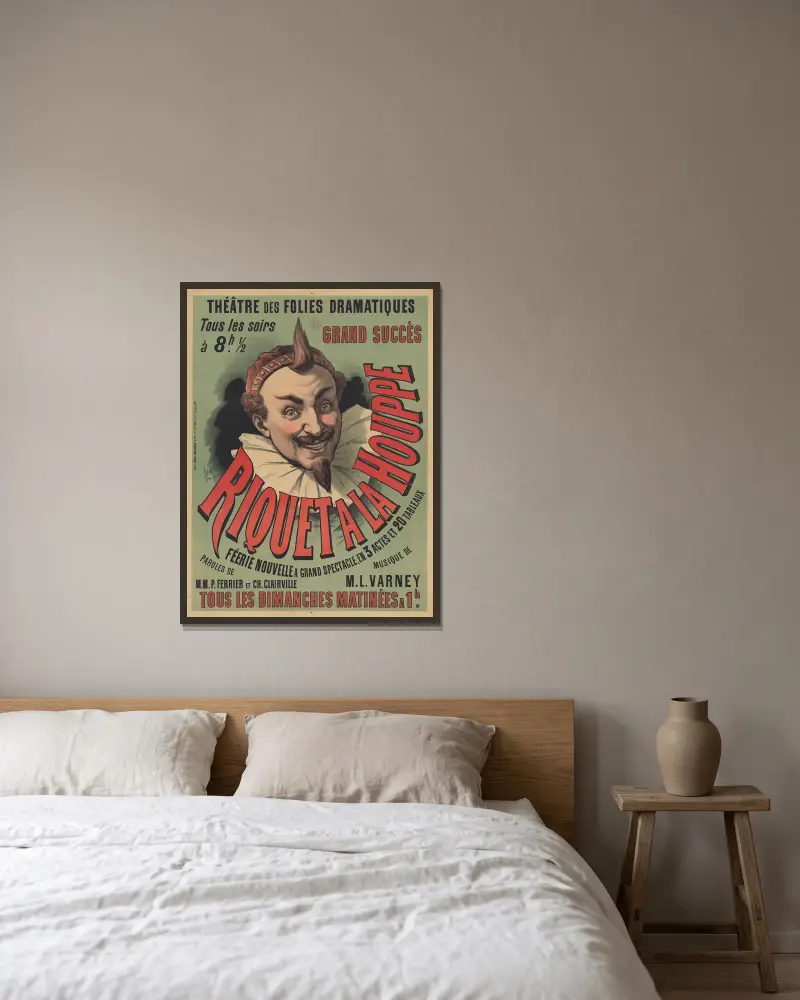Théâtre des Folies-Dramatiques… Riquet à la houppe von Edward Ancourt gerahmt an einer Wand