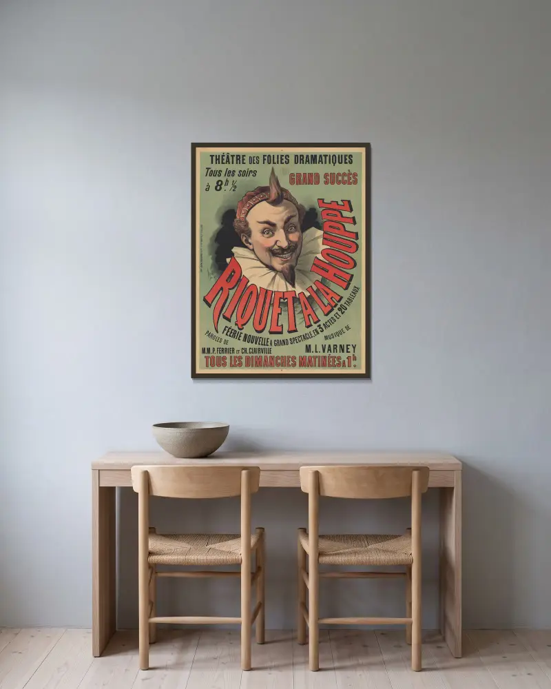 Théâtre des Folies-Dramatiques… Riquet à la houppe von Edward Ancourt gerahmt an einer Wand