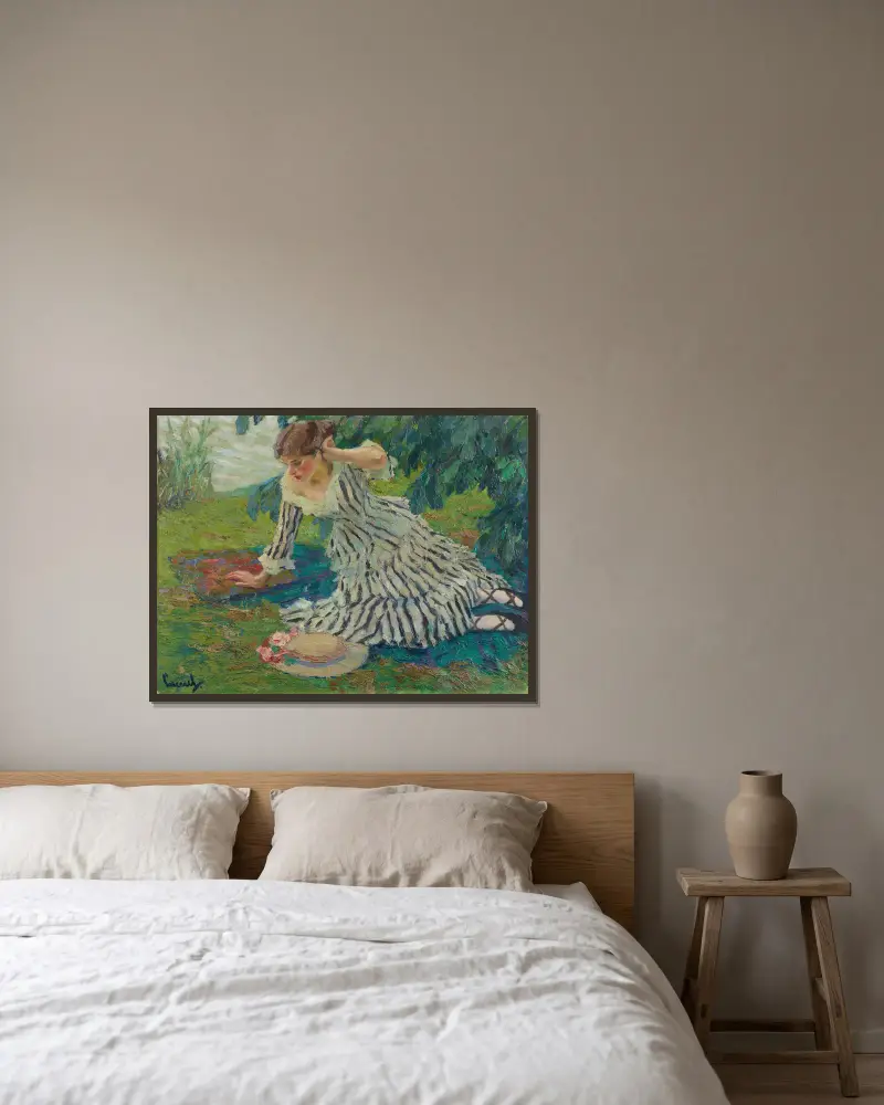 Po siestě, Edward Cucuel v rámu na stěně
