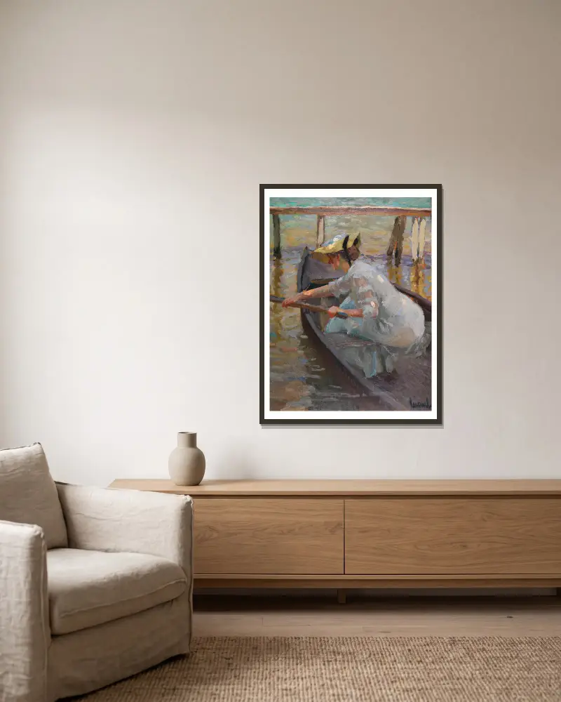 Večerní projížďka, Edward Cucuel v rámu na stěně