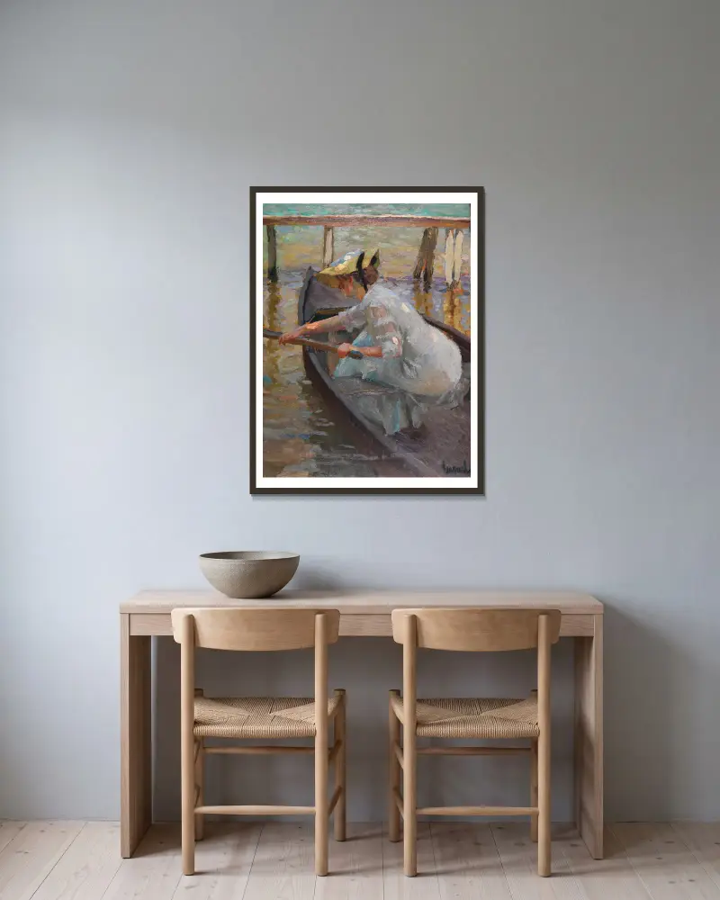 Večerní projížďka, Edward Cucuel v rámu na stěně