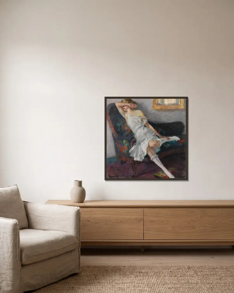 Plachá, Edward Cucuel v rámu na stěně