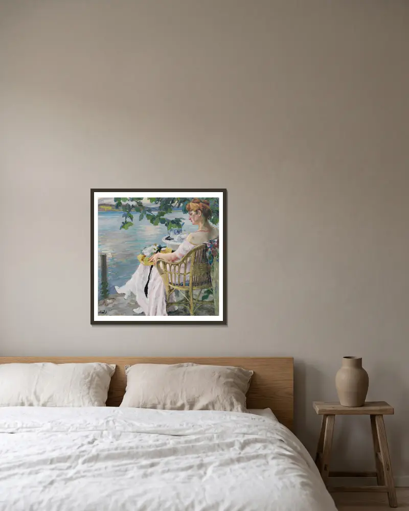 Letni wieczór, Edward Cucuel w ramie na ścianie