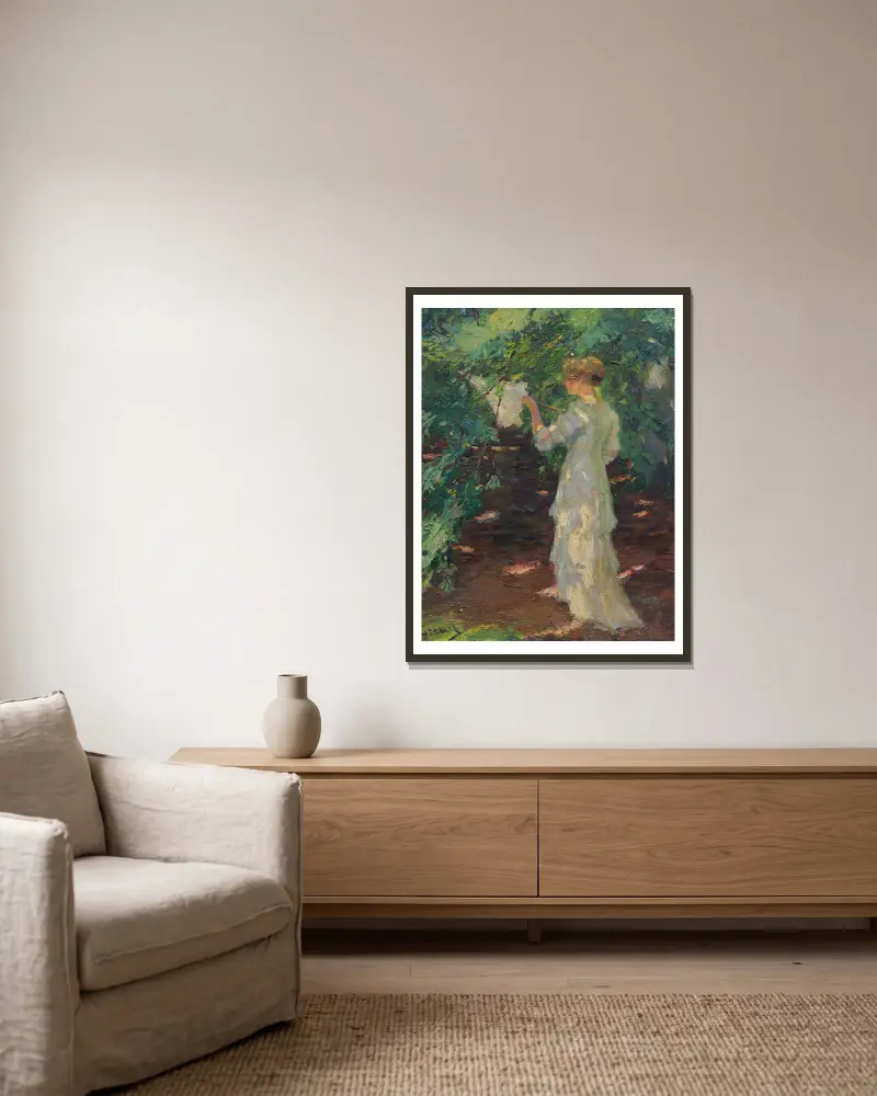 Leśny cień, Edward Cucuel w ramie na ścianie