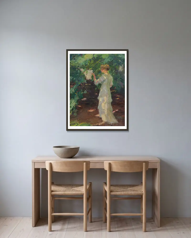 Leśny cień, Edward Cucuel w ramie na ścianie