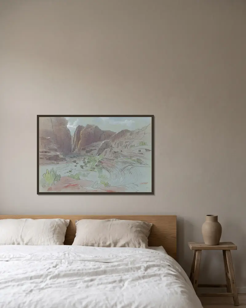 Petra, 14 kwietnia 1858, Edward Lear w ramie na ścianie