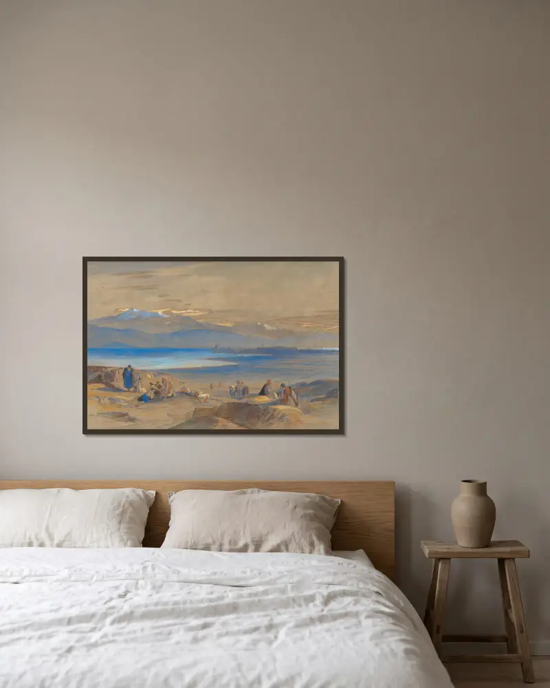 Widok na Janinę, Edward Lear w ramie na ścianie