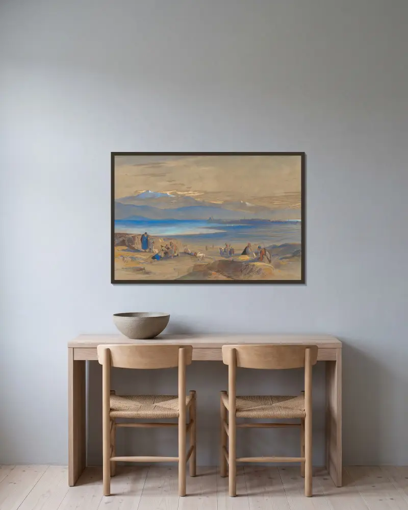 Widok na Janinę, Edward Lear w ramie na ścianie