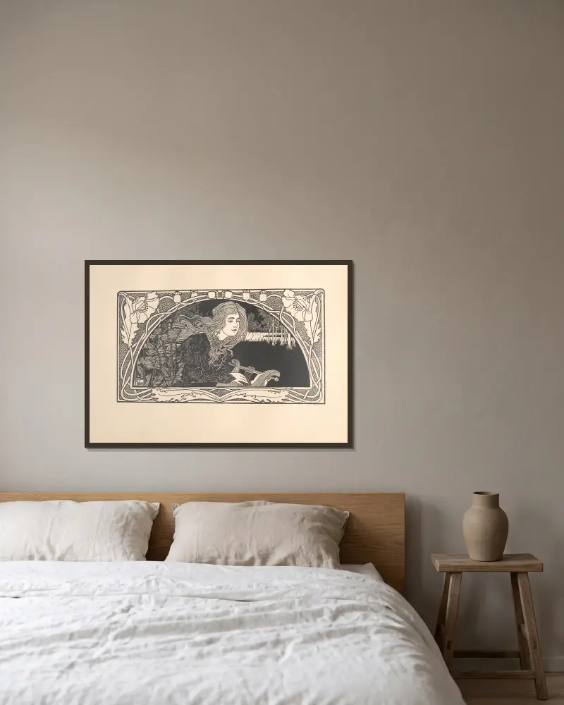Liebe Pl. 4 von Edward Okuń gerahmt an einer Wand