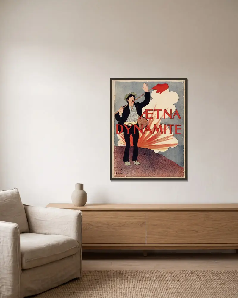Aetna dynamite, Edward Penfield v rámu na stěně