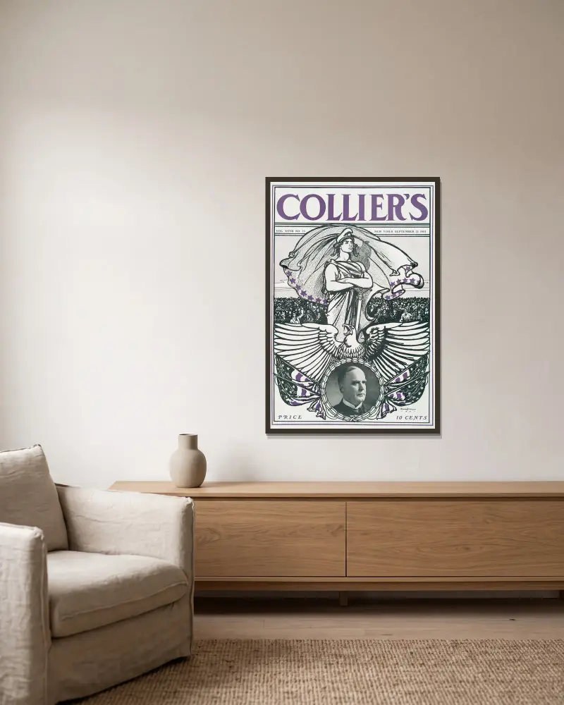 Collier’s, Vol XXVII av Edward Penfield inramad på en vägg