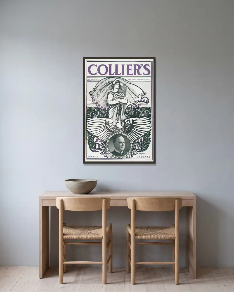 Collier’s, Vol XXVII av Edward Penfield inramad på en vägg