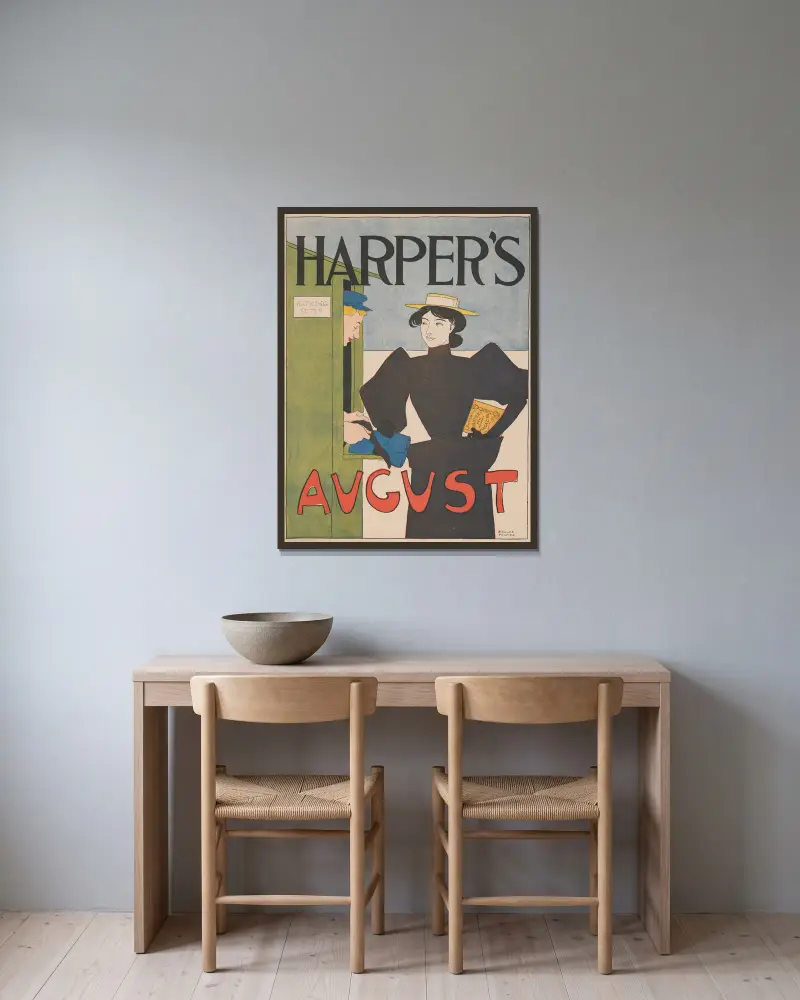 Harper's srpen, 1894, Edward Penfield v rámu na stěně