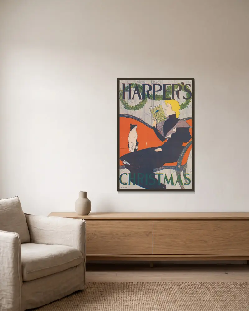 Harper's Christmas, Edward Penfield v rámu na stěně