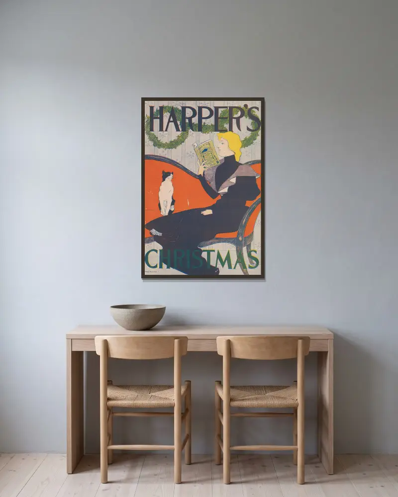 Harper's Christmas, Edward Penfield v rámu na stěně