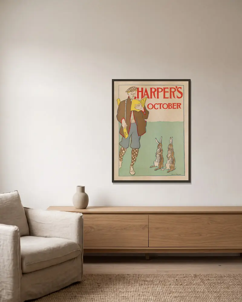 Harper’s October, Edward Penfield v rámu na stěně