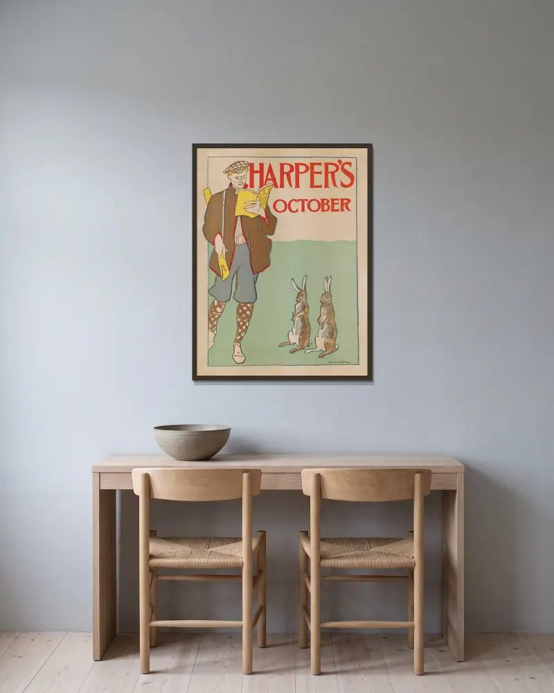 Harper’s October, Edward Penfield v rámu na stěně