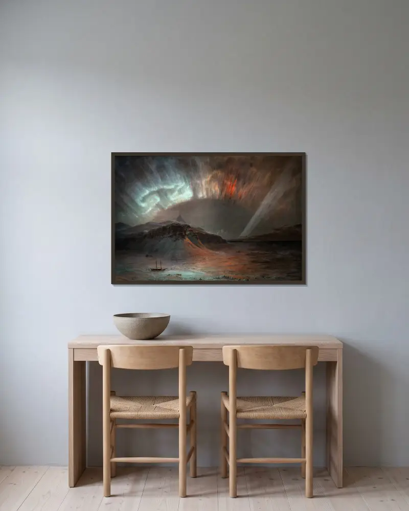 Polární záře, Frederic Edwin Church v rámu na stěně