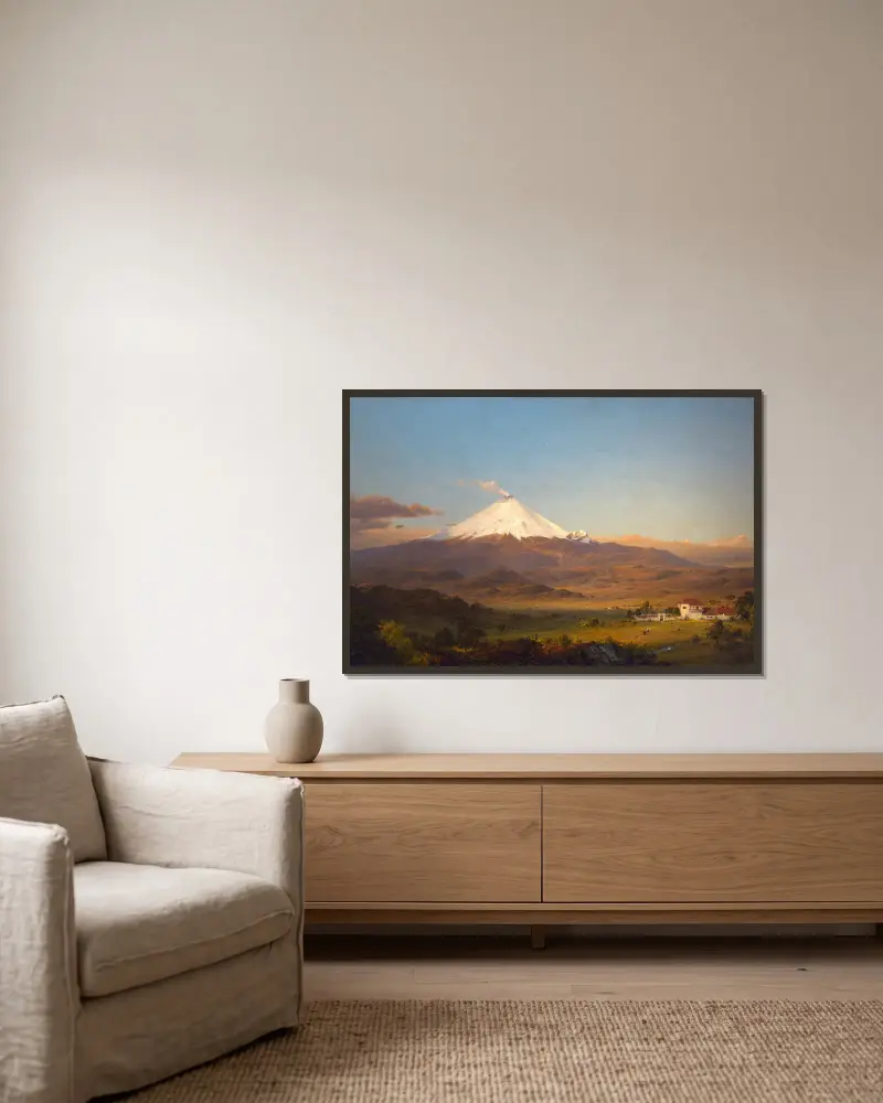 Cotopaxi, 1855 – Nr. 2 von Frederic Edwin Church gerahmt an einer Wand