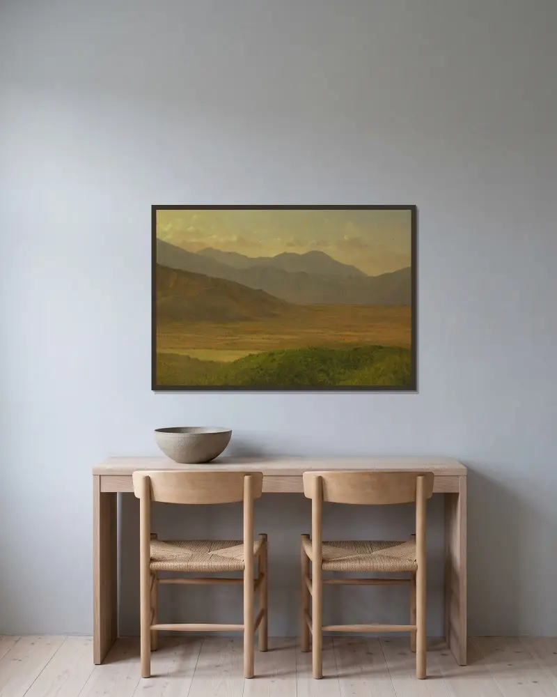 Landschaft VII von Frederic Edwin Church gerahmt an einer Wand