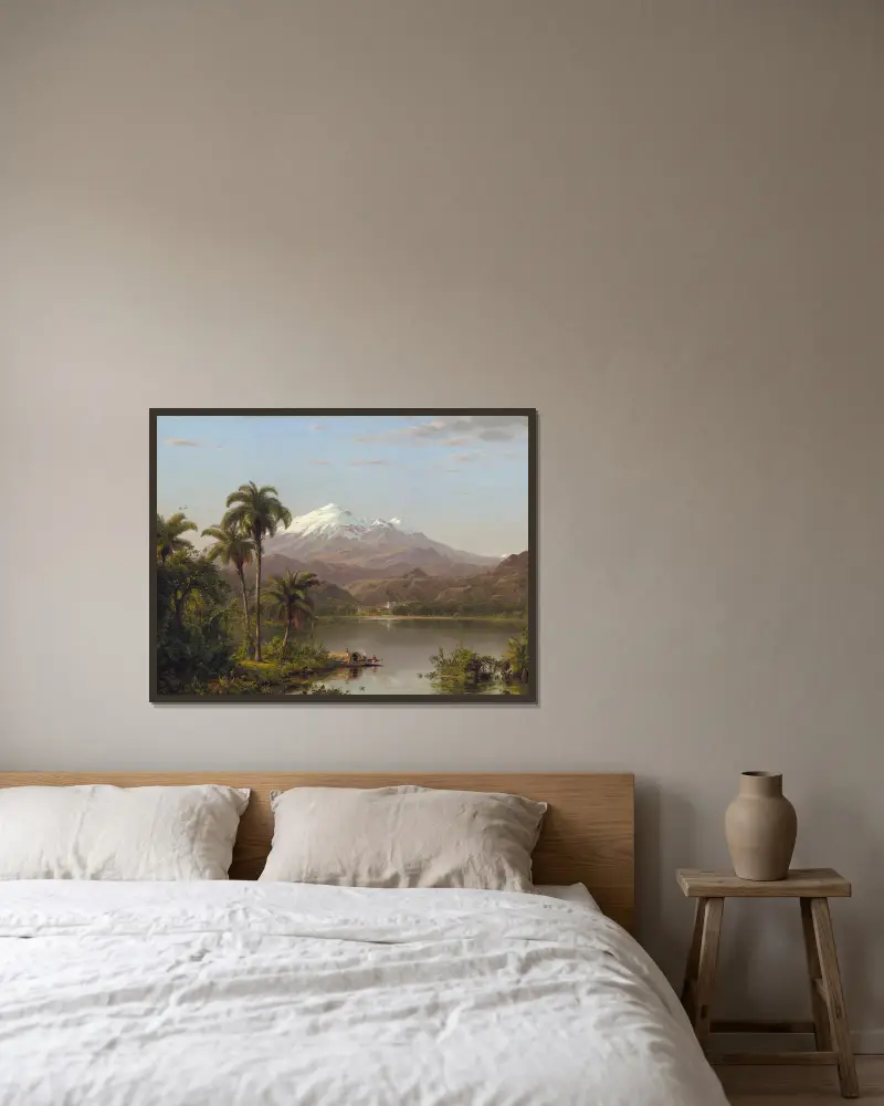 Tamaca palmy, Frederic Edwin Church v rámu na stěně
