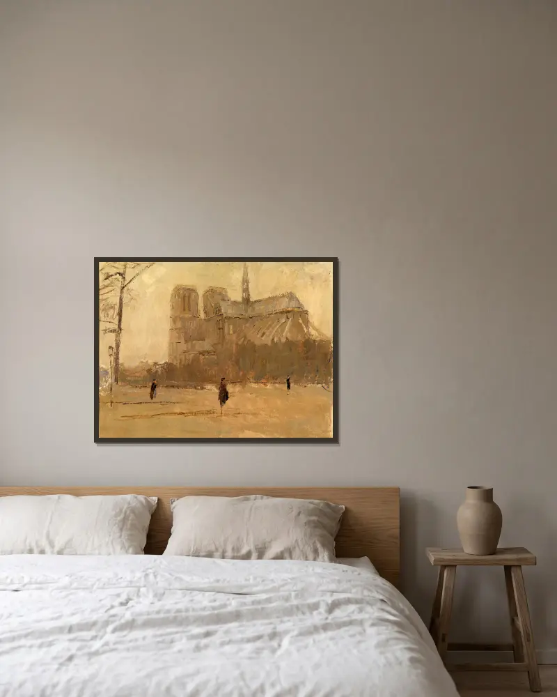 Notre Dame Nr. I von Frank Edwin Scott gerahmt an einer Wand