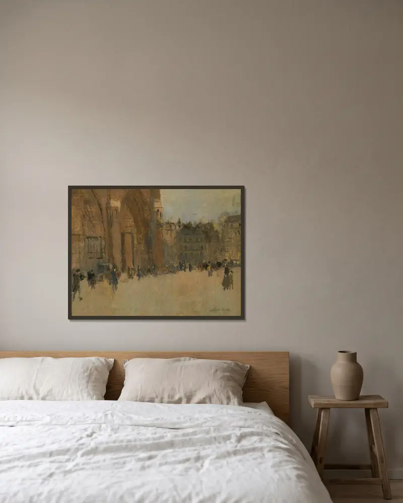 Notre Dame Nr. III von Frank Edwin Scott gerahmt an einer Wand