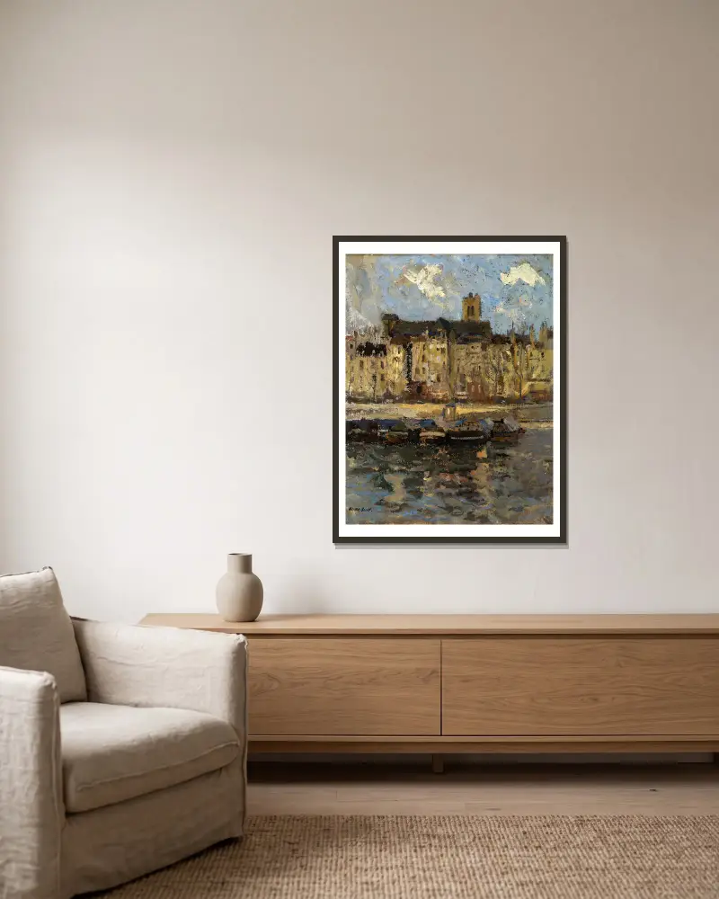 St. Gervais von Frank Edwin Scott gerahmt an einer Wand