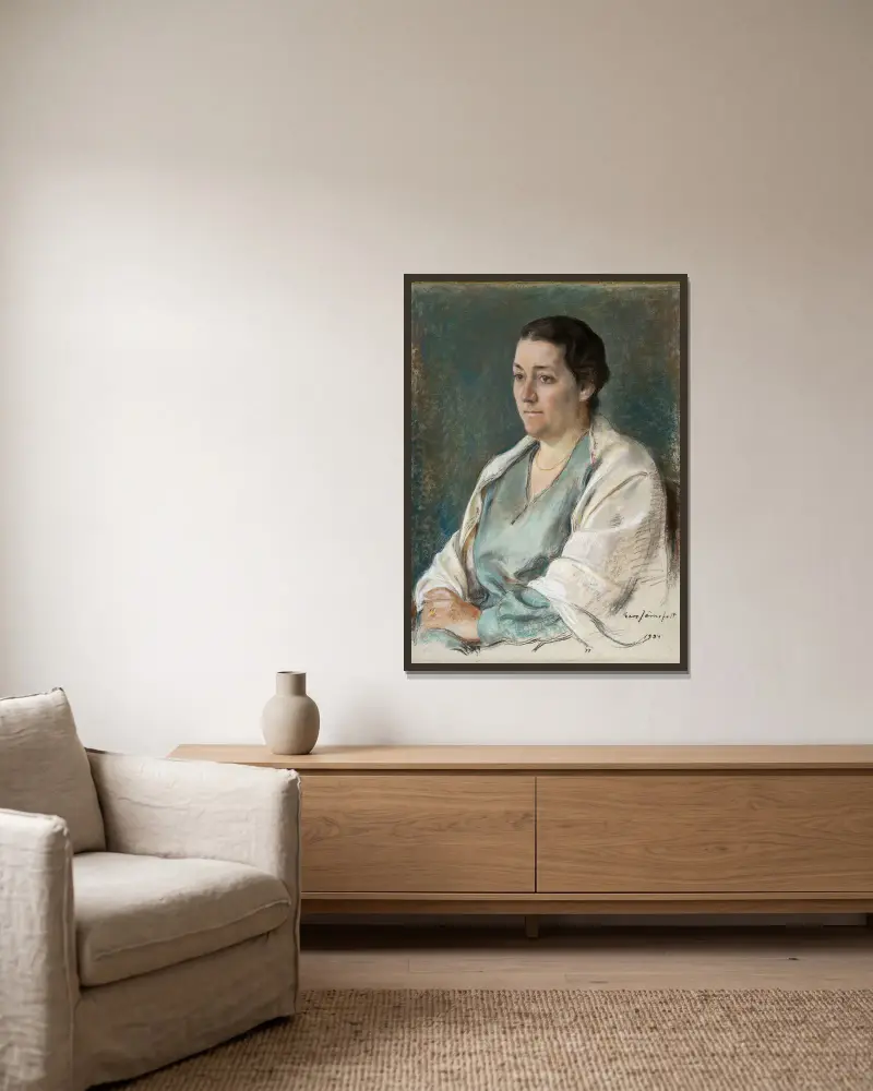 Ester Sihtola von Eero Järnefelt gerahmt an einer Wand
