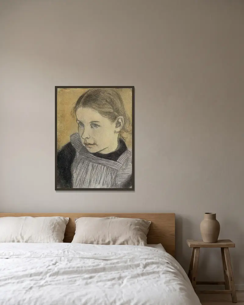 Dívka, Eero Järnefelt v rámu na stěně