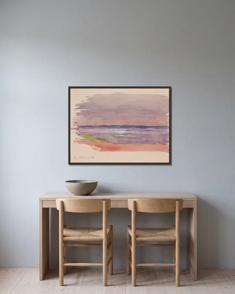 See- oder Meereslandschaft von Eero Järnefelt gerahmt an einer Wand