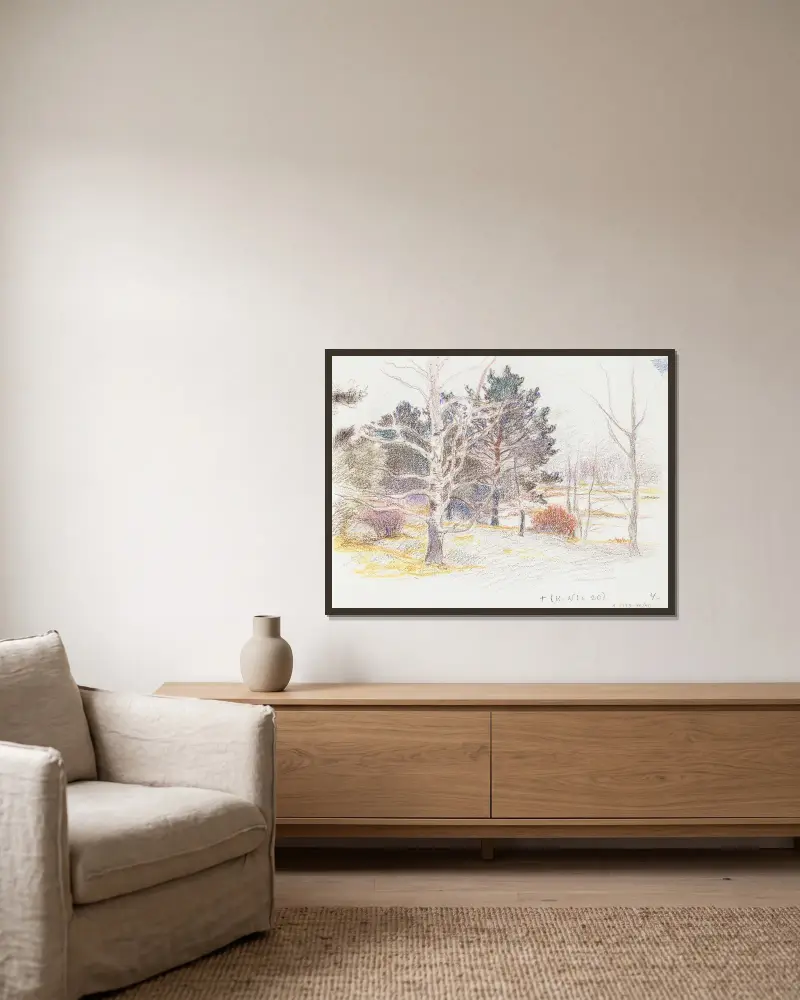 Ohne Titel, 1930 von Eero Järnefelt gerahmt an einer Wand