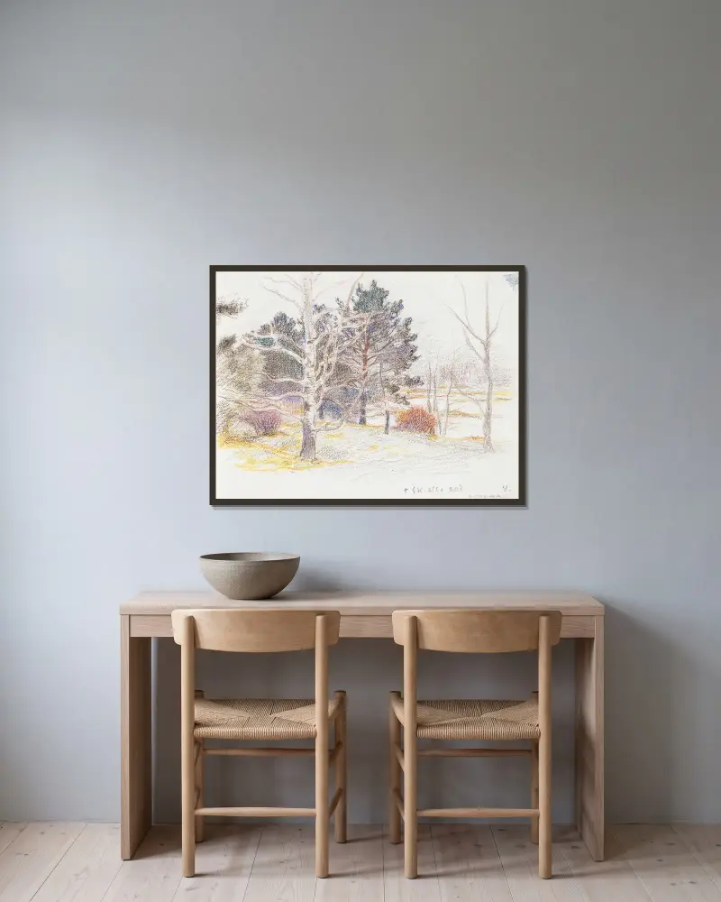 Ohne Titel, 1930 von Eero Järnefelt gerahmt an einer Wand