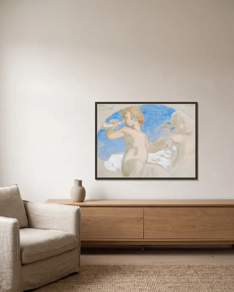 Ohne Titel, 1910 – Nr. 1 von Eero Järnefelt gerahmt an einer Wand