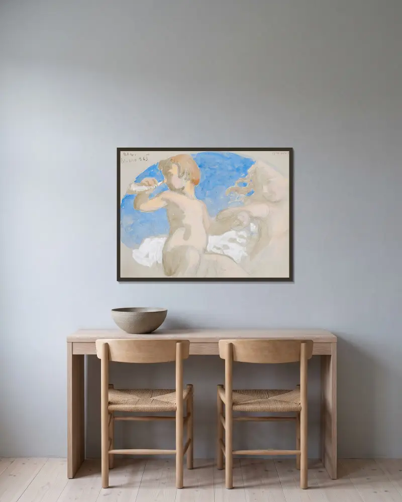 Ohne Titel, 1910 – Nr. 1 von Eero Järnefelt gerahmt an einer Wand