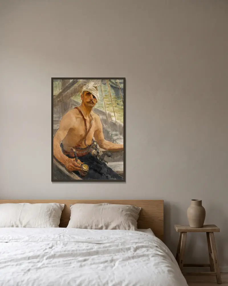 Schwarzmeer-Kosak von Ilya Efimovich Repin gerahmt an einer Wand