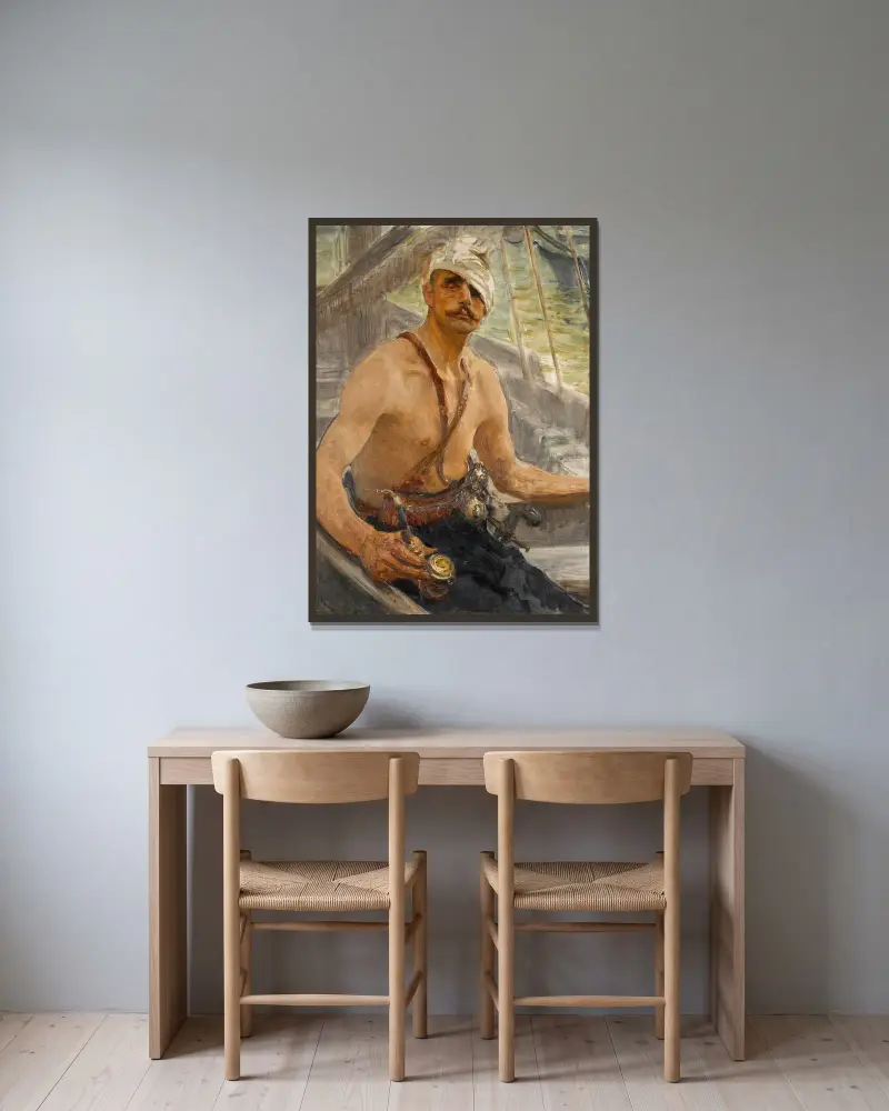 Schwarzmeer-Kosak von Ilya Efimovich Repin gerahmt an einer Wand