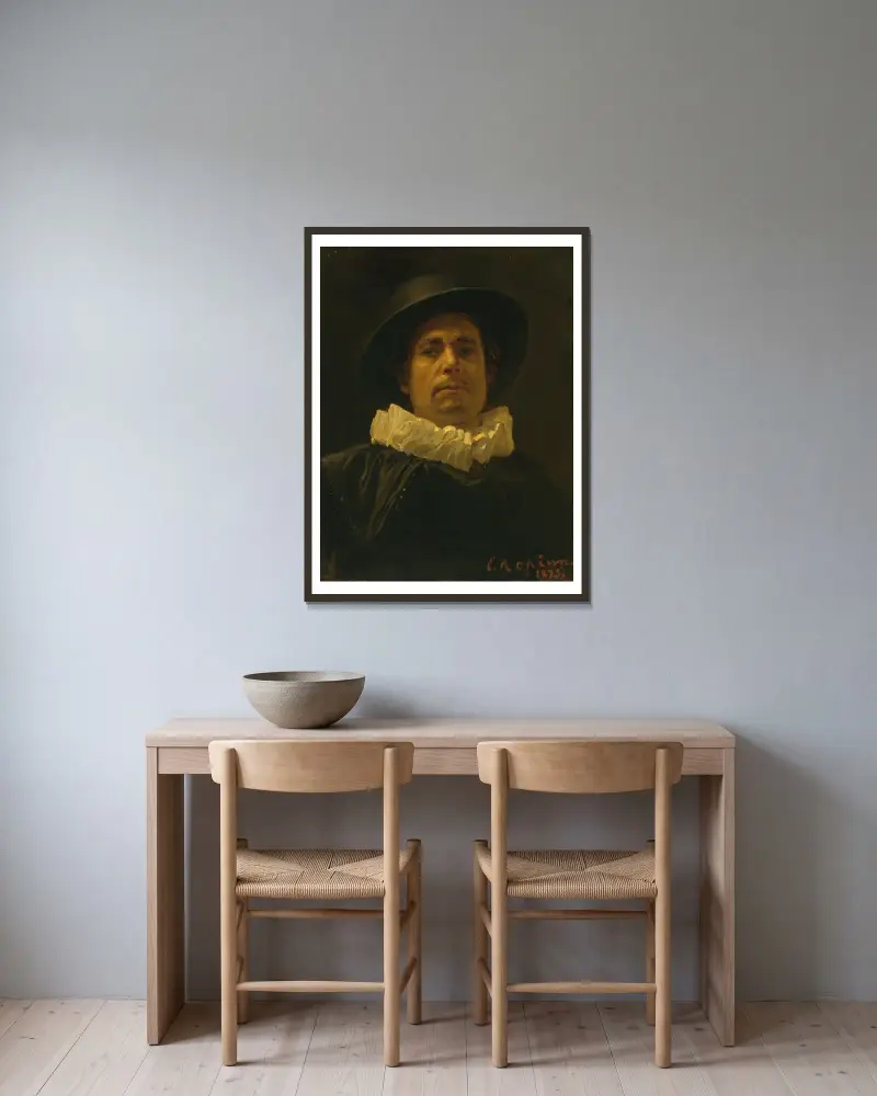 Study For a Man In Spanish Costume av Ilya Efimovich Repin inramad på en vägg