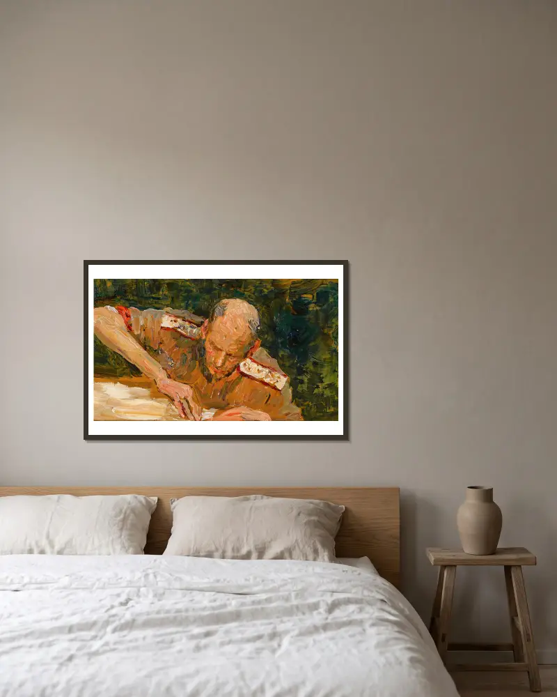 Studie zum Duell von Ilya Efimovich Repin gerahmt an einer Wand