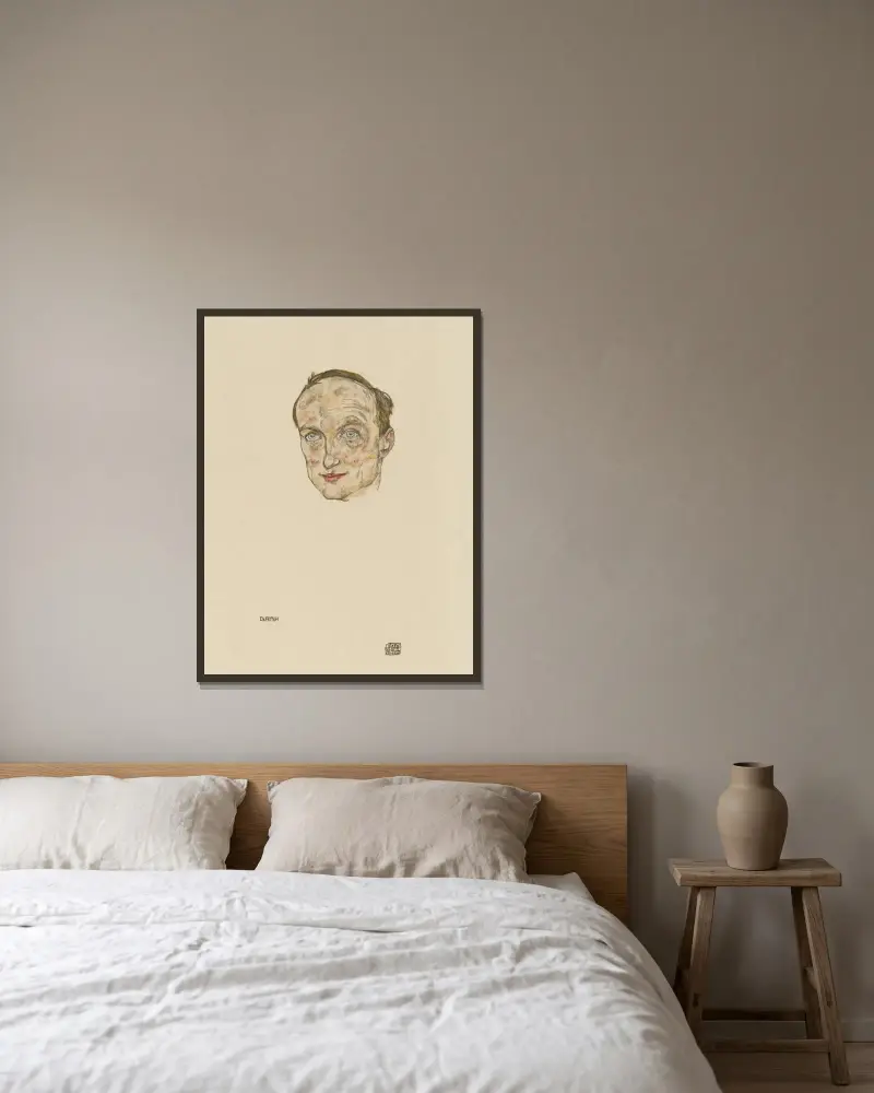 Dr. Othmar Fritsch av Egon Schiele inramad på en vägg